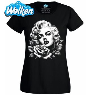 Dámské tričko Marilyn Monroe s Růží.jpg