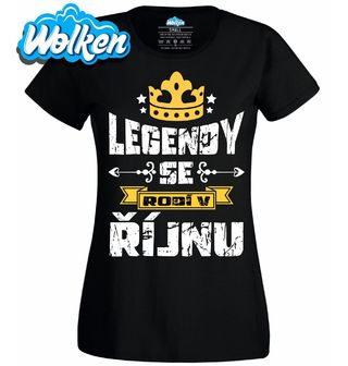 Dámské tričko Legendy se Rodí v Říjnu.jpg