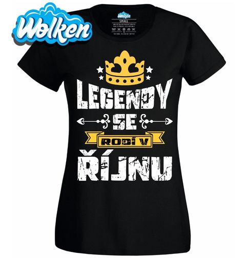 Obrázek produktu Dámské tričko Legendy se Rodí v Říjnu