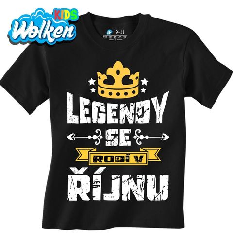 Obrázek produktu Dětské tričko Legendy se Rodí v Říjnu