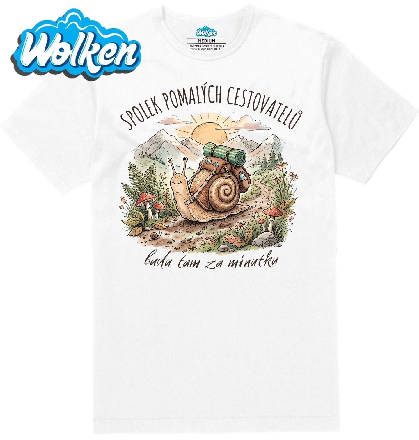 Pánské tričko Šnek Pomalý Cestovatel.jpg