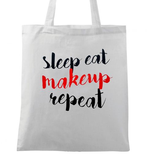 Obrázek produktu Bavlněná taška Sleep Eat Makeup Repeat Spi, Jez, Namaluj se, Zopakuj 