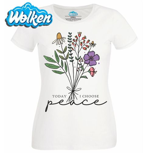 Obrázek produktu Dámské tričko Kytice Today I Choose Peace