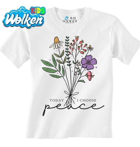 Obrázek produktu Dětské tričko Kytice Today I Choose Peace