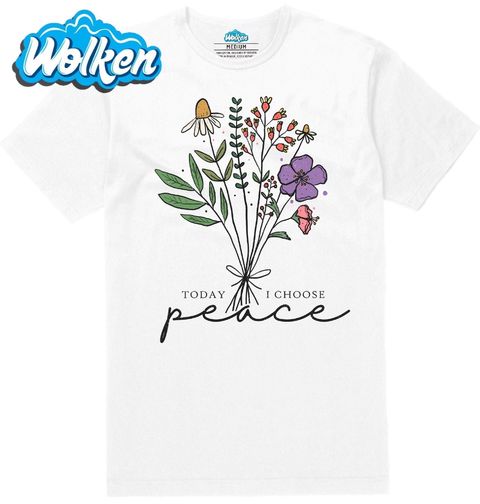 Obrázek produktu Pánské tričko Kytice Today I Choose Peace