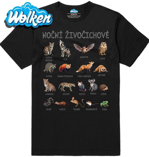 Obrázek produktu Pánské tričko Druhy Nočních Živočichů