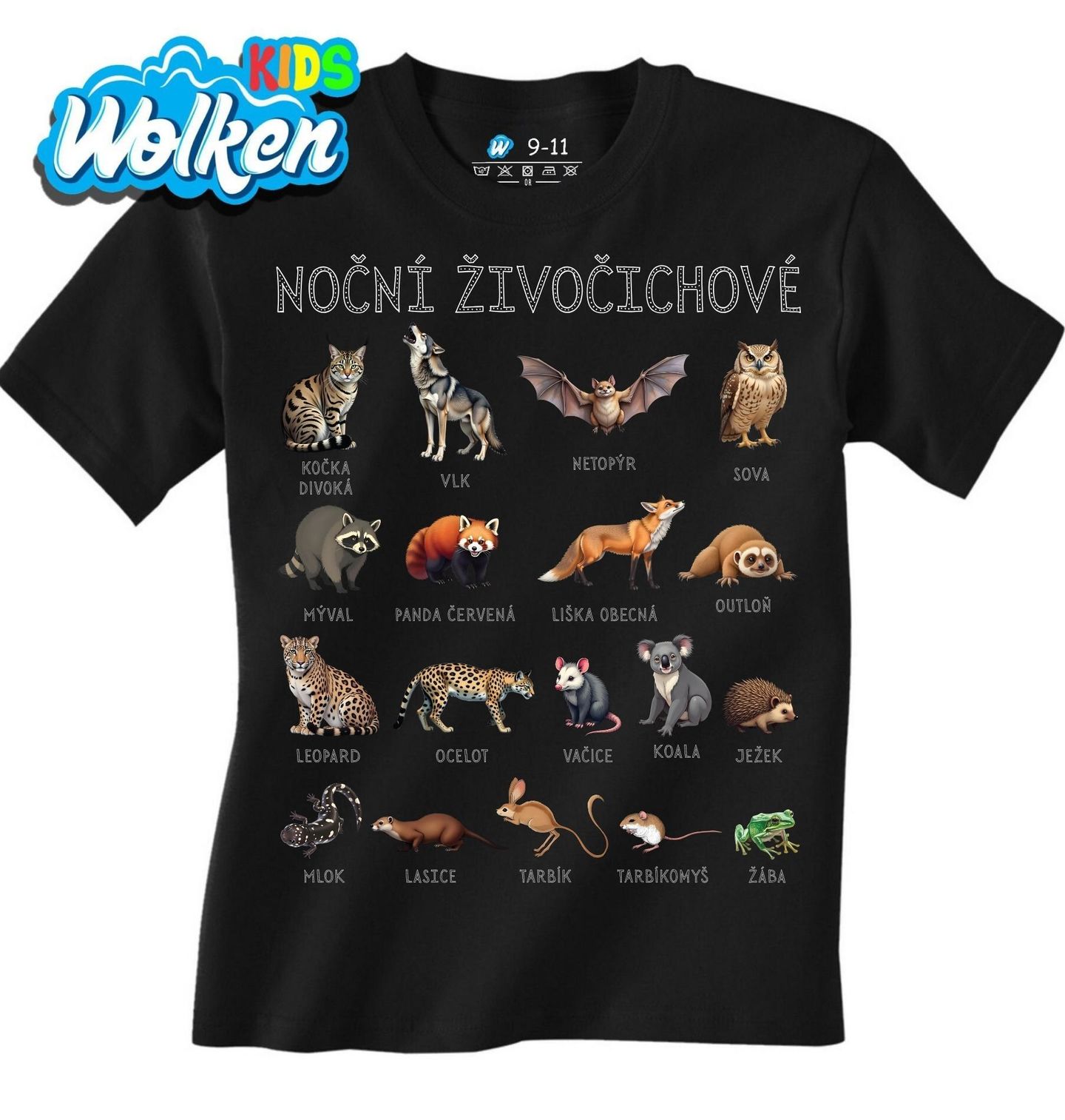 Dětské tričko Druhy Nočních Živočichů.jpg