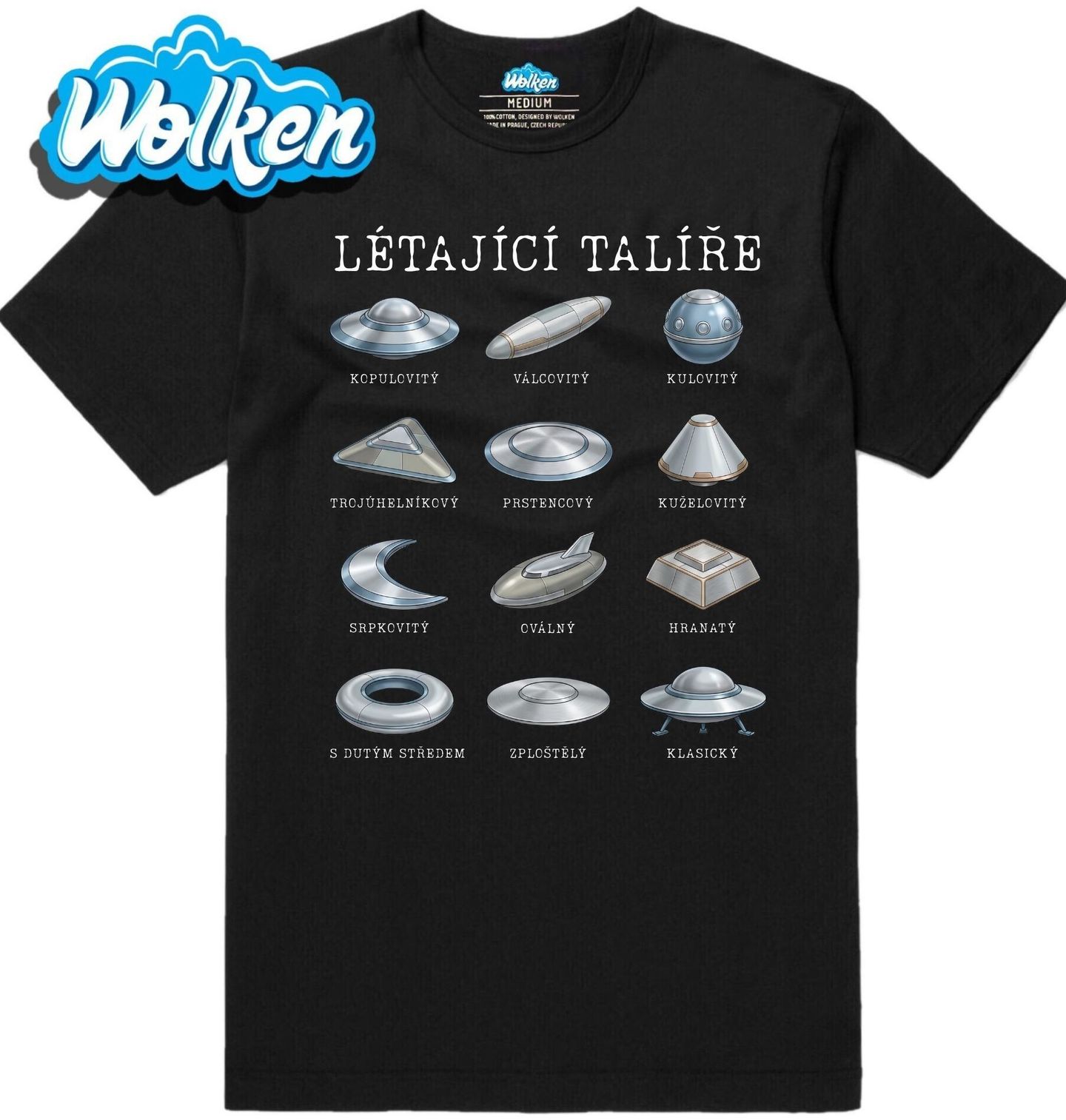 Pánské tričko Druhy Létajících Talířů UFO.jpg