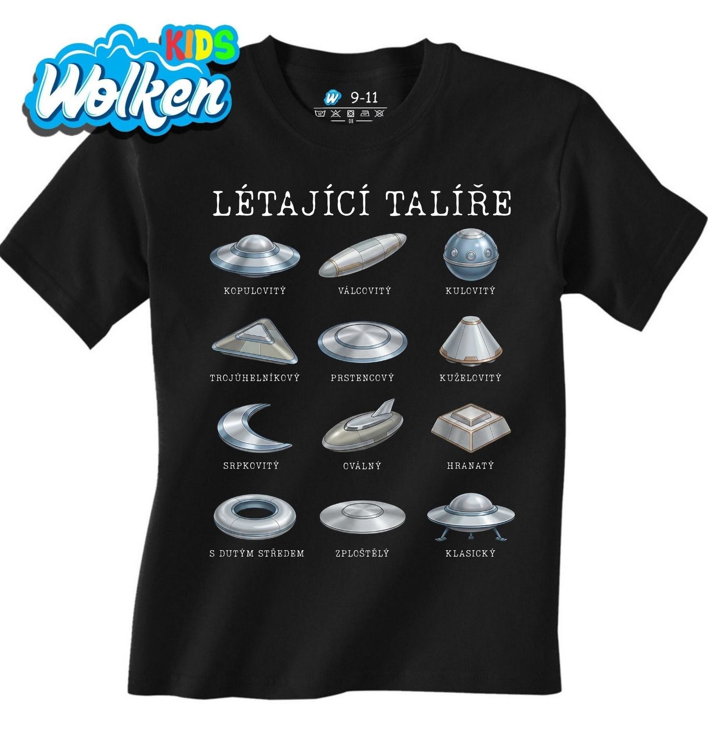 Dětské tričko Druhy Létajících Talířů UFO.jpg