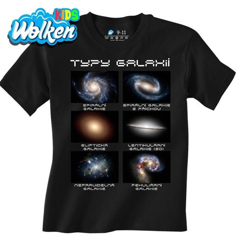 Obrázek produktu Dětské tričko Typy Galaxií