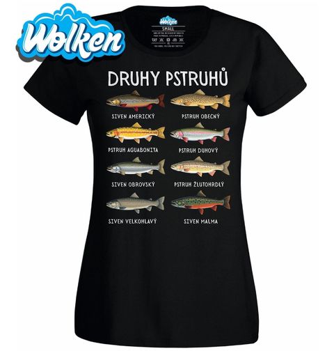 Obrázek produktu Dámské tričko Druhy Pstruhů a Sivenů