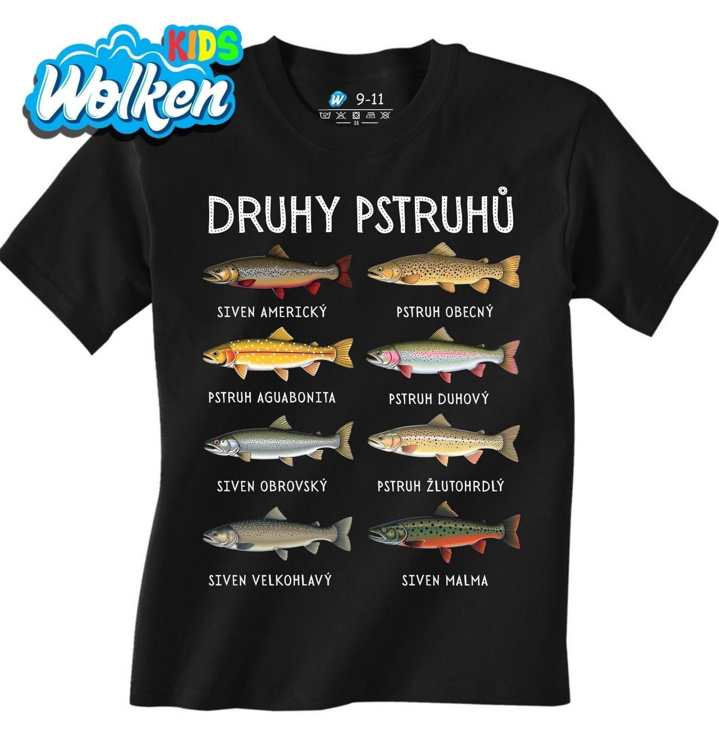 Dětské tričko Druhy Pstruhů a Sivenů.jpg