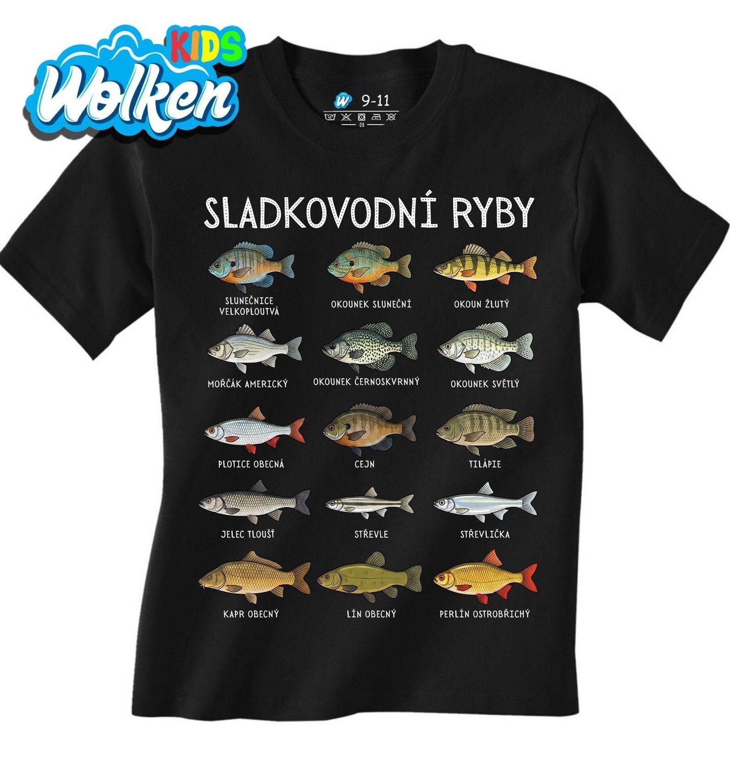 Dětské tričko Druhy Sladkovodních Ryb.jpg