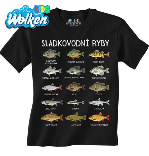 Obrázek produktu Dětské tričko Druhy Sladkovodních Ryb