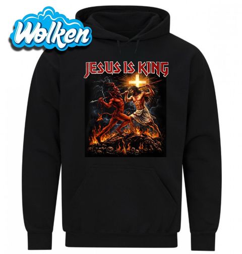 Obrázek produktu Pánská mikina Ježíš bojující s Ďáblem Jesus is King