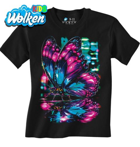 Obrázek produktu Dětské tričko Neonový Motýl Morpho