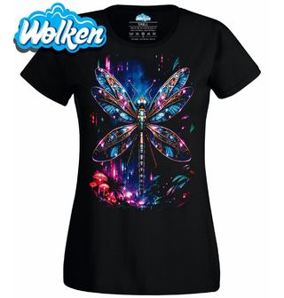 Dámské tričko Noční Neonová Vážka.jpg