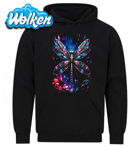 Obrázek produktu Pánská mikina Noční Neonová Vážka