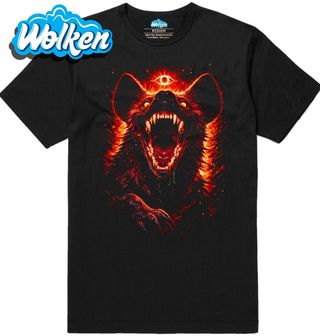 Pánské tričko Ďábelsky Smějící se Hyena.jpg