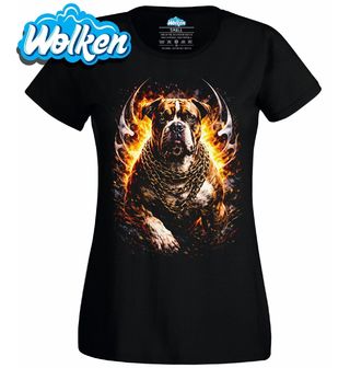 Dámské tričko Anglický Buldok v Řetězech.jpg