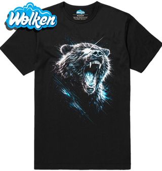 Pánské tričko Řvoucí Medvěd Hnědý Brown bear.jpg