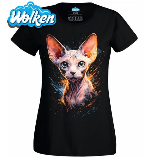 Obrázek produktu Dámské tričko Růžová Kočka Sphynx