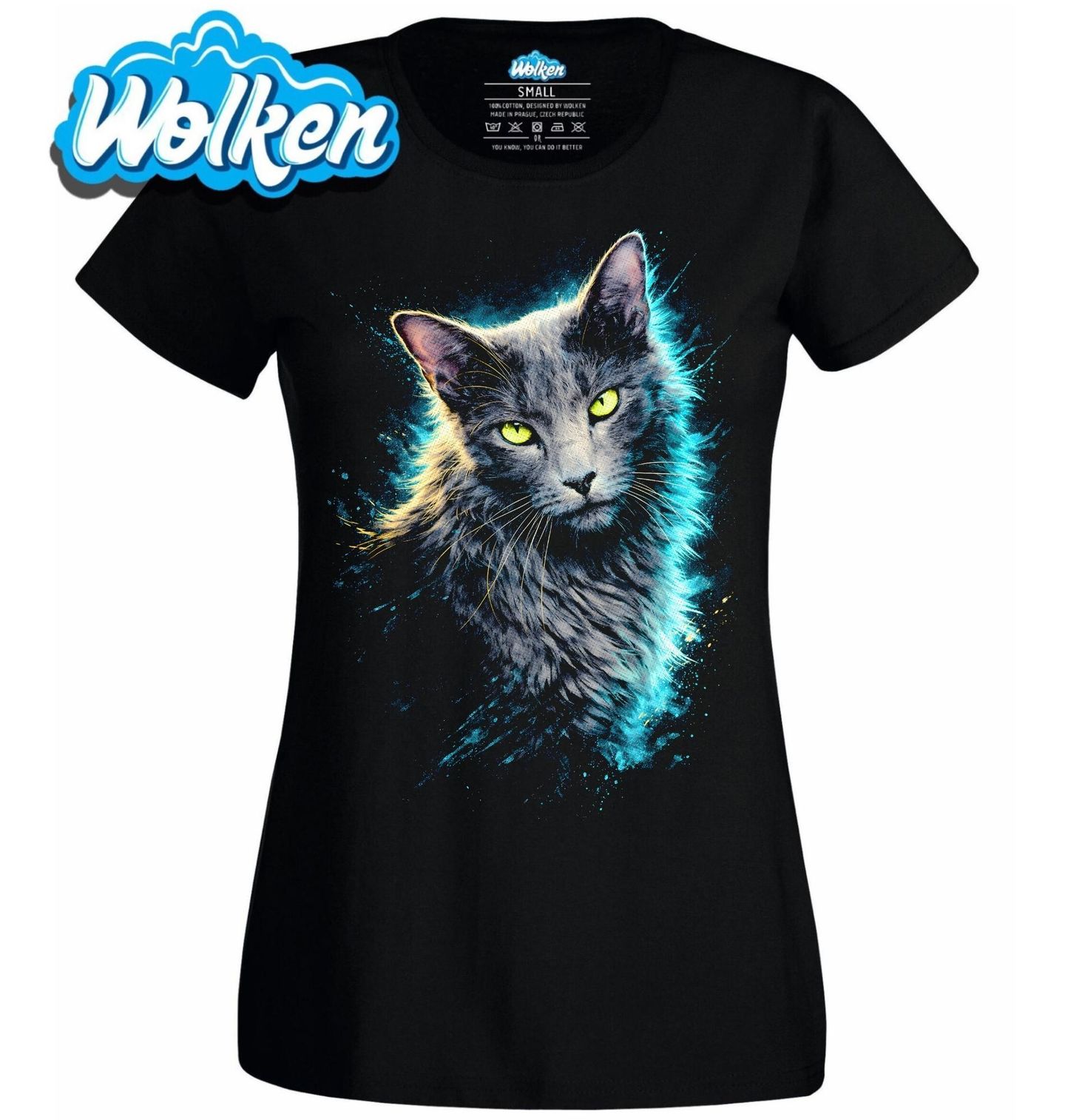 Dámské tričko Hebká Ruská Modrá Kočka.jpg