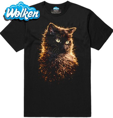 Obrázek produktu Pánské tričko Černá Kudrnatá Kočka Selkirk Rex