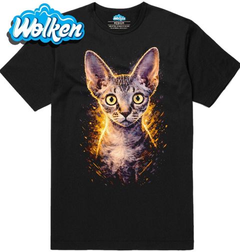 Obrázek produktu Pánské tričko Zvědavá Kočka Devon Rex