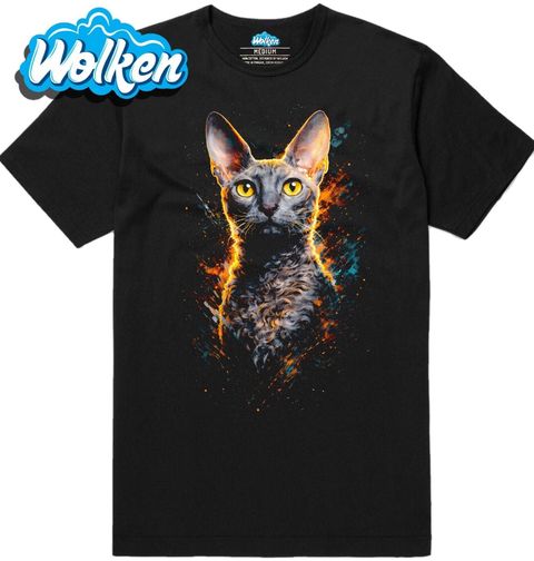 Obrázek produktu Pánské tričko Šedá Kočka Devon Rex