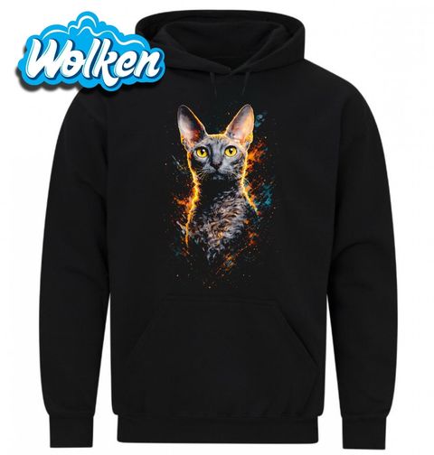 Obrázek produktu Pánská mikina Šedá Kočka Devon Rex