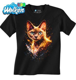 Dětské tričko Zrzavá Kočka Devon Rex.jpg