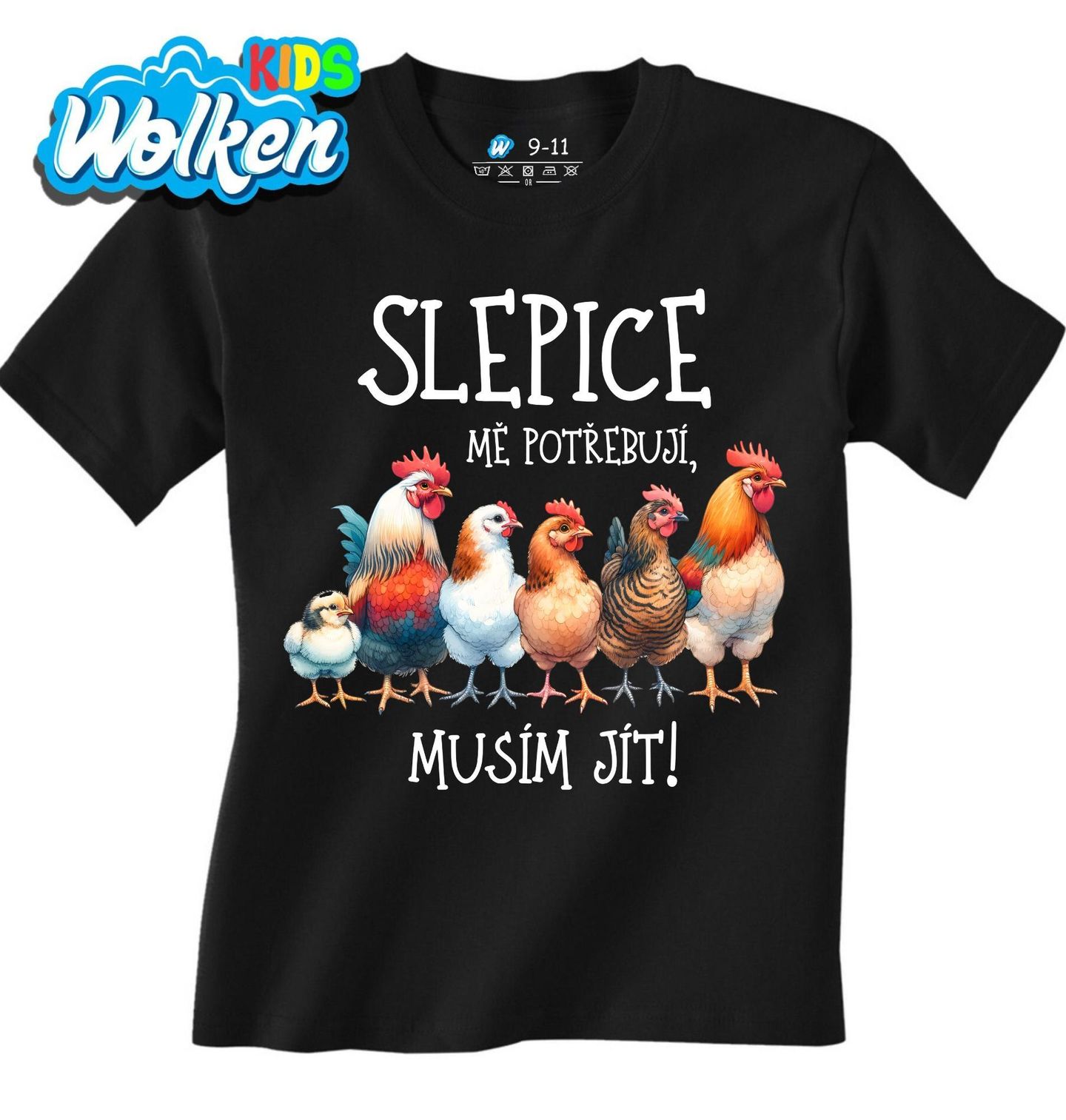 Dětské tričko Slepice mě potřebují, musím jít!.jpg