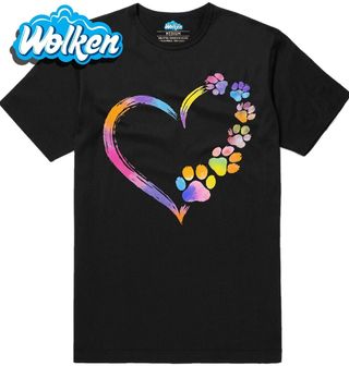 Pánské tričko Srdce z tlapek Paws Heart.jpg