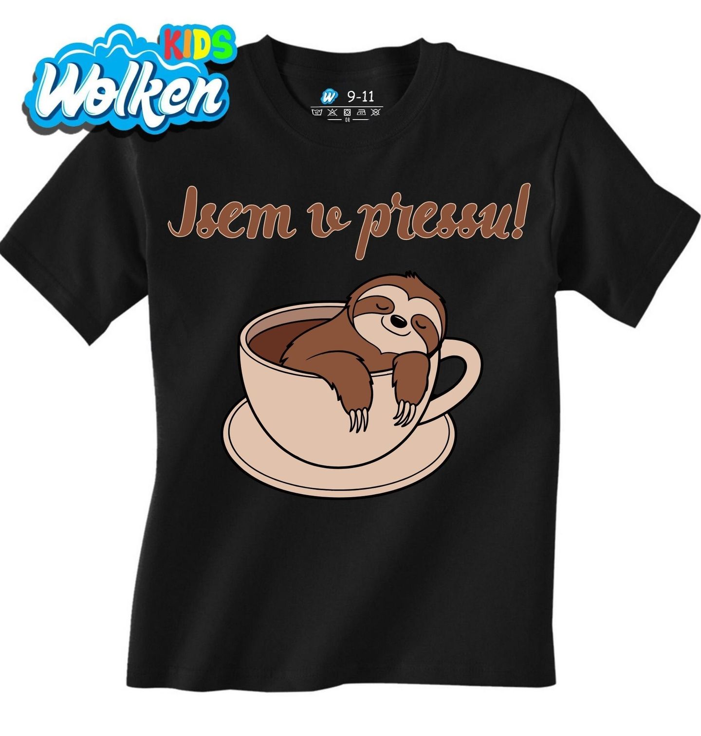 Dětské tričko Lenochod Jsem v pressu!.jpg