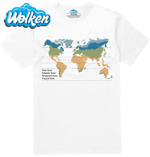 Obrázek produktu Pánské tričko Mapa světa Klimatické Pásy