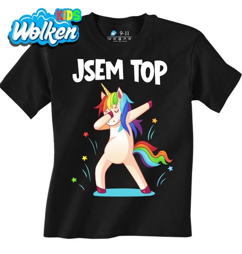 Obrázek produktu Dětské tričko Dabující Jednorožec Jsem top