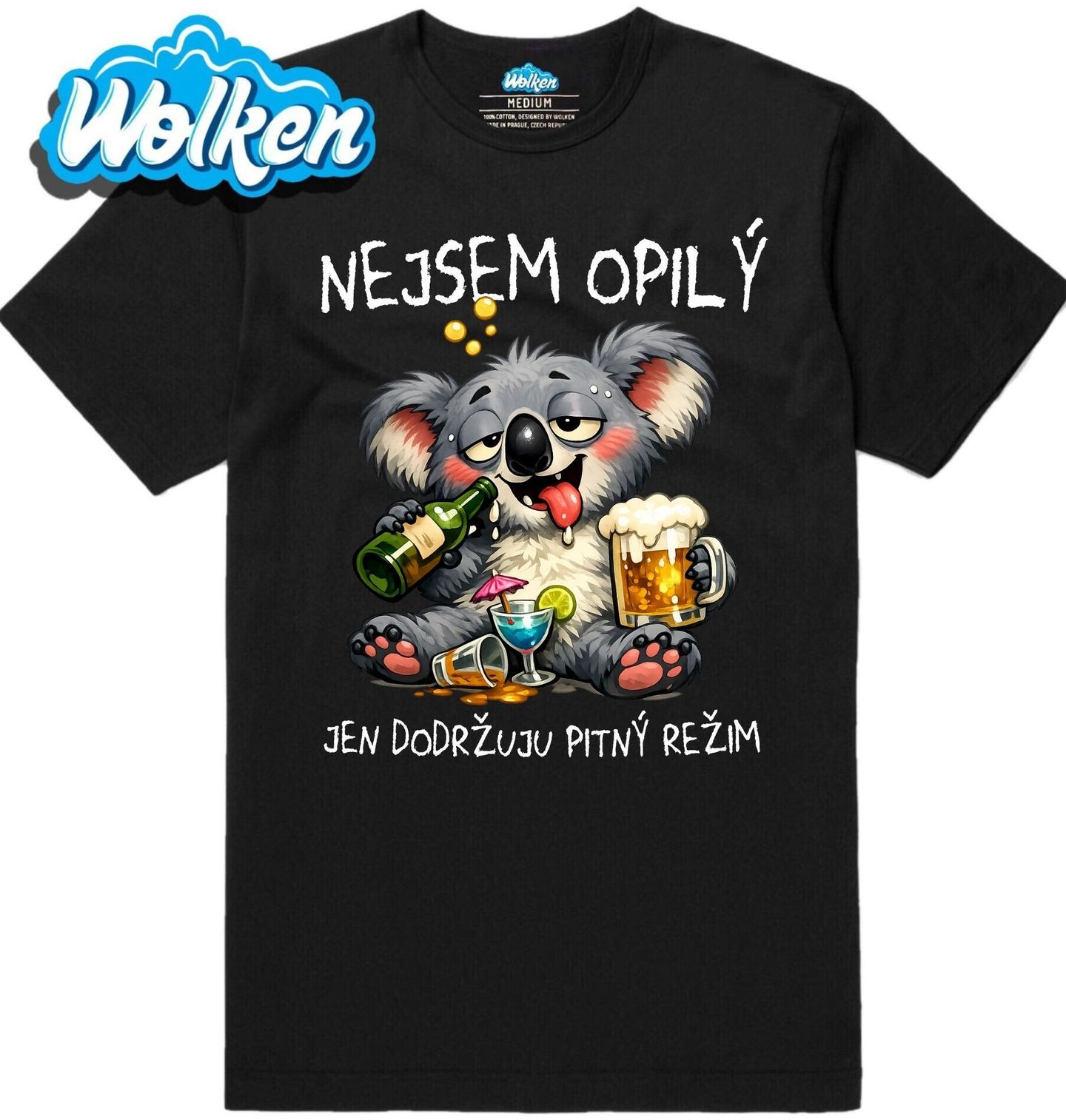 Pánské tričko Opilá Koala Nejsem opilý, jen dodržuju pitný režim.jpg