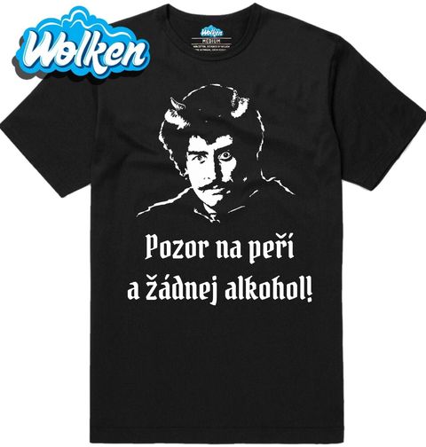 Obrázek produktu Pánské tričko Čert Pozor na peří a žádnej alkohol!