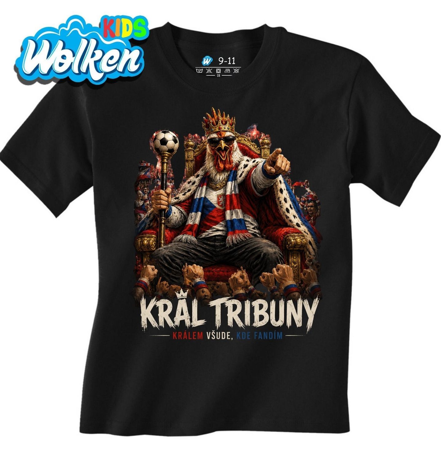 Dětské tričko Král tribuny Králem všude, kde fandím.jpg