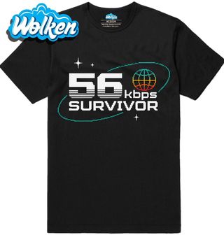 Pánské tričko Přežil jsem 56 kbps Internet Survivor.jpg