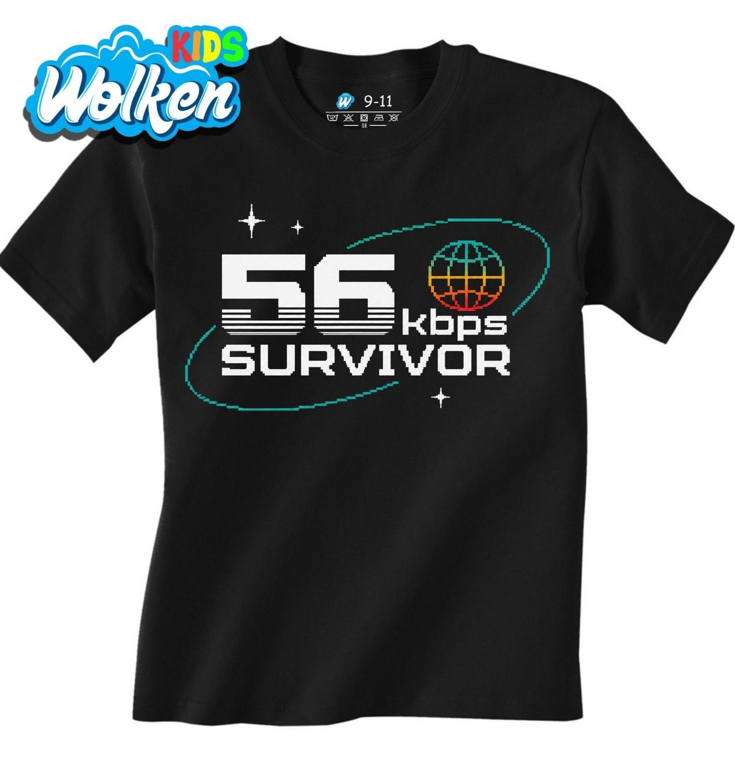 Dětské tričko Přežil jsem 56 kbps Internet Survivor.jpg