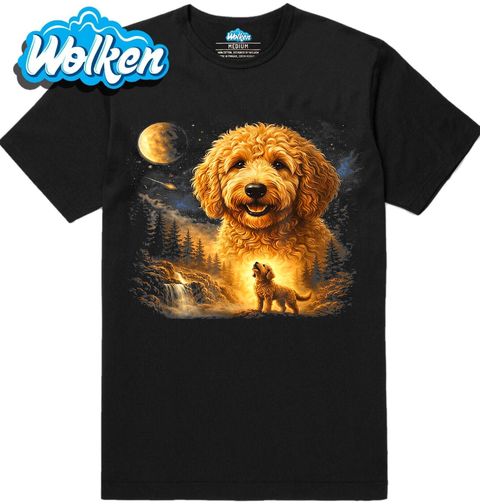 Obrázek produktu Pánské tričko Goldendoodle a Kouzlo Úplňku