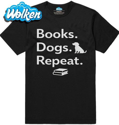 Obrázek produktu Pánské tričko Rutina Pejskaře Books Dogs Repeat