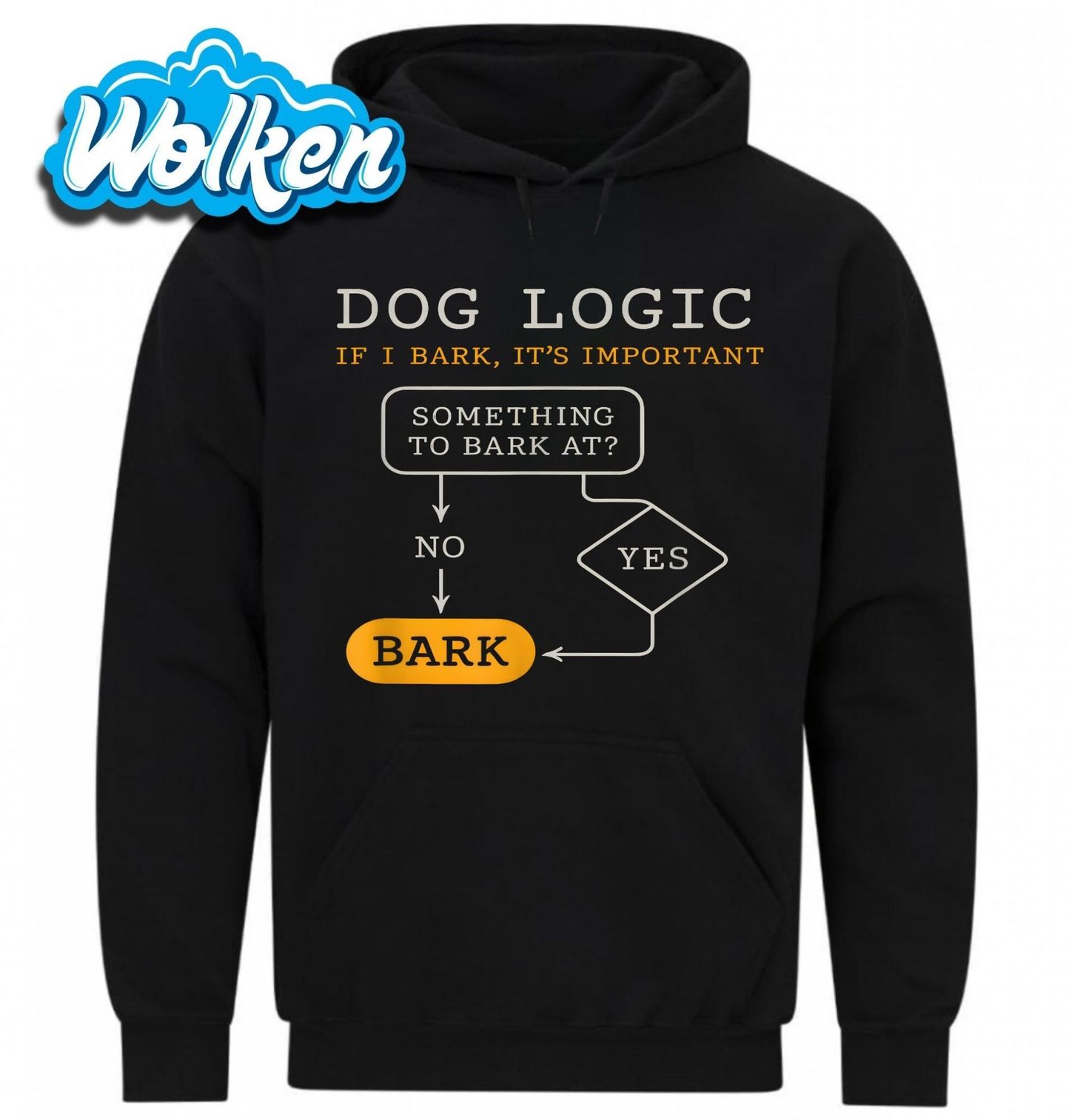 Mikina Psí Logika Když štěkám, je to důležité.jpg