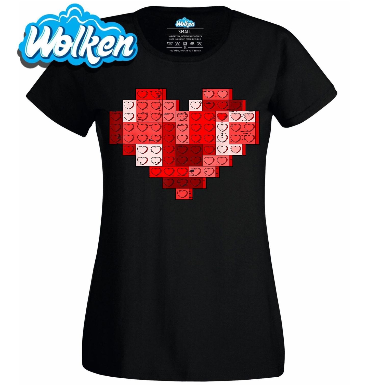 Dámské tričko Srdce z Kostek Lego Heart.jpg