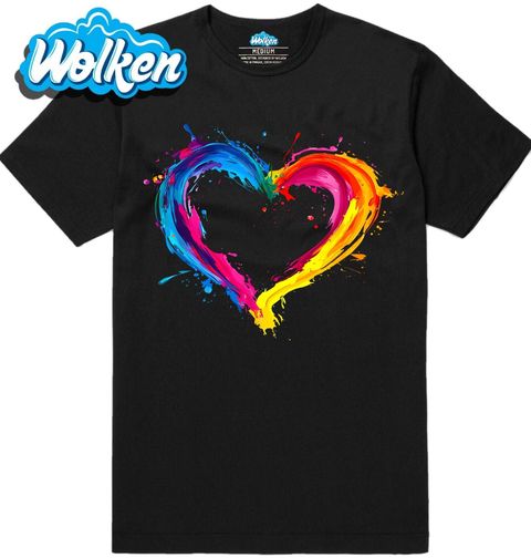 Obrázek produktu Pánské tričko Barevné Srdce Lásky Splash Heart