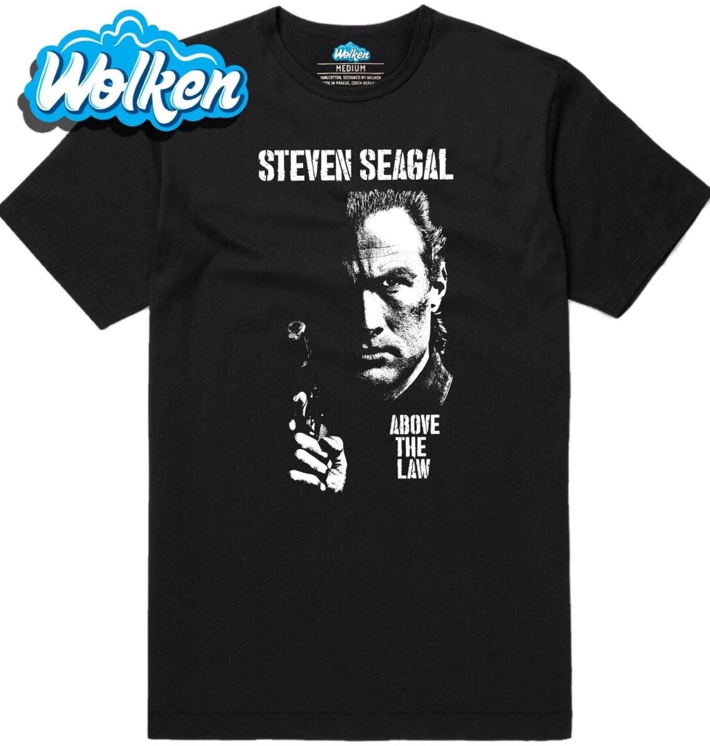 Pánské tričko Steven Seagal Víc Než Zákon (Skladem S-5XL).jpg