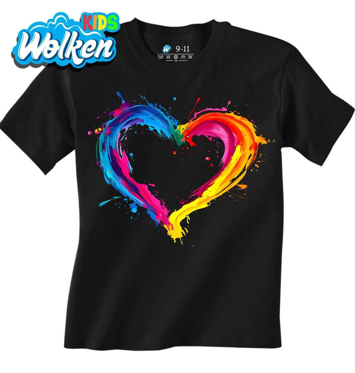 Dětské tričko Barevné Srdce Lásky Splash Heart.jpg