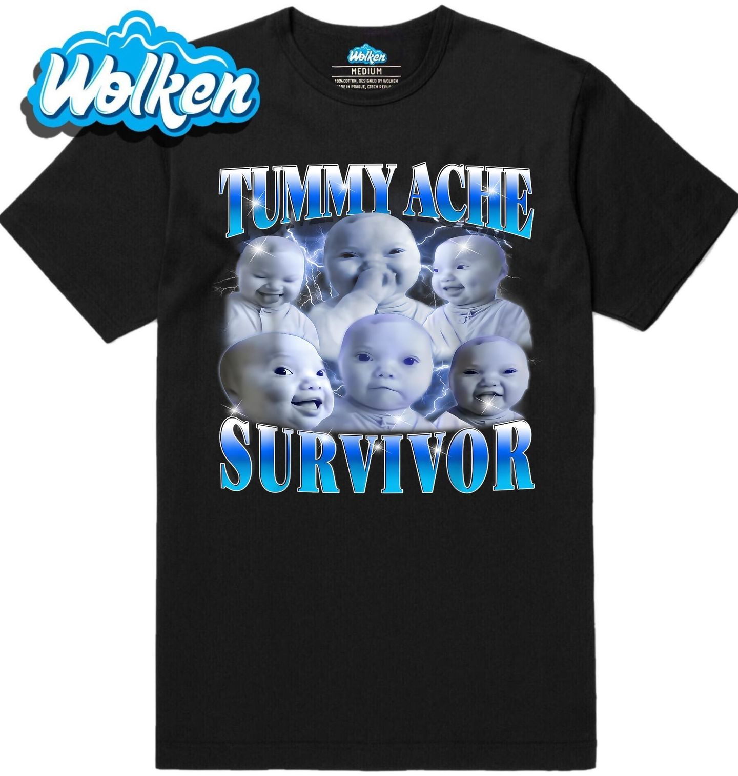 Pánské tričko Niche Baby TikTok Meme Tummy Ache Survivor.jpg